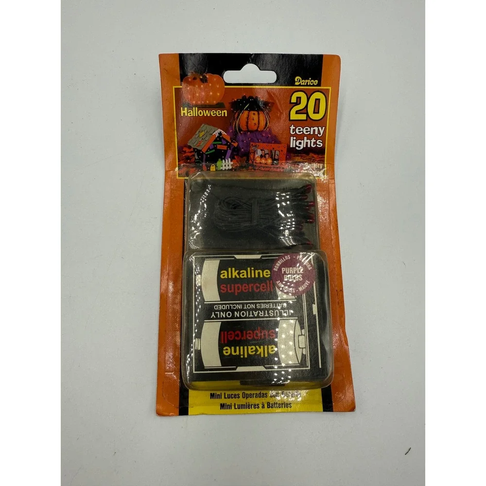Darico Halloween Teeny Lights 20 Count Battery Operated Purple Orange 3 Pack